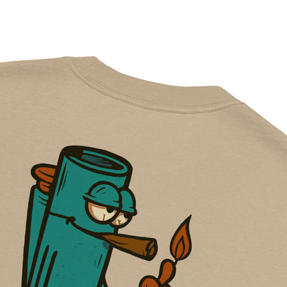 Oversized T-Shirt mit großem Backprint Feuerzeug